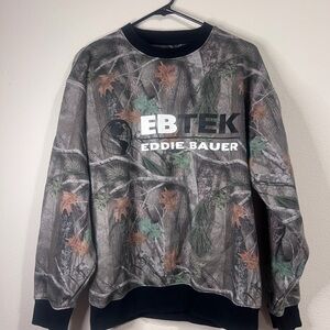 Eddie Bauer EBTEK Camouflage Crewneck Sweatshirt - Black/Gray/Green/Brown